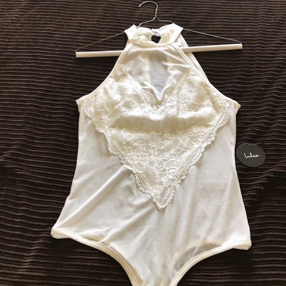 Sexy white bodysuit